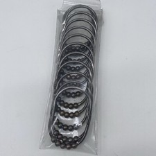 Wide Oval Roller Glide Shower Curtain Hooks / Rings Set of 12 Brown
