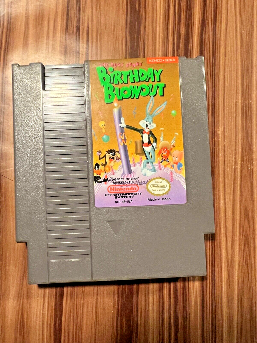 Bugs Bunny Birthday Blowout Nintendo NES 1990 Video Game Vintage