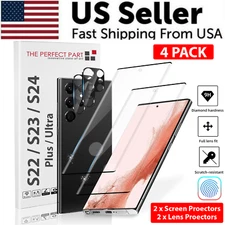 For Samsung S24 S23 S22 Ultra Plus Tempered Glass Screen Protector Lens Hydrogel