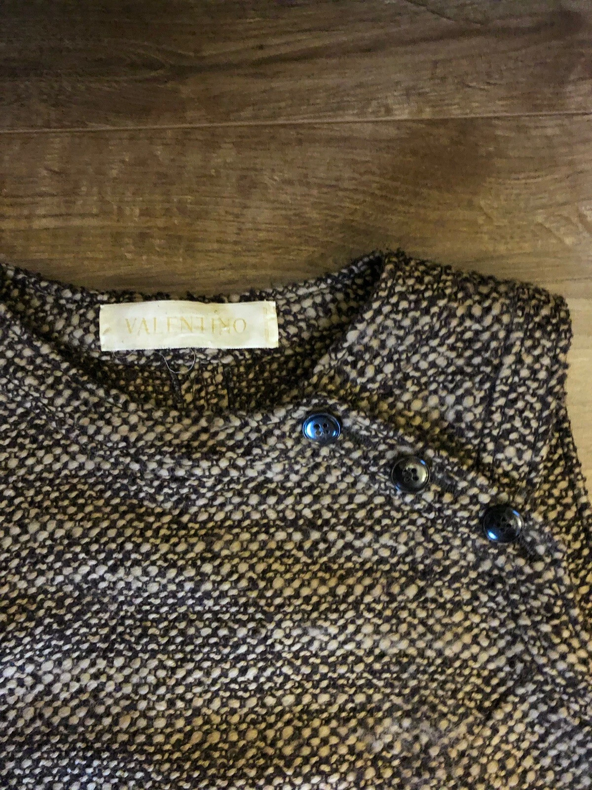 ??VALENTINO Abito a tubino senza maniche in misto lana lavorato a maglia taglia XS