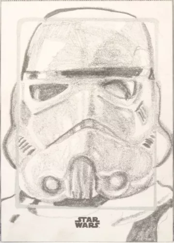 2023 Topps Star Wars Finest Stormtrooper Sketch Card 1/1 Elise Gegauff