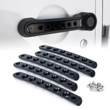 Black Door Handle Tailgate Aluminum Trim Insert For 2007-2018 Jeep Wrangler Jk
