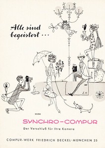 3w3567/ Alte Reklame von 1958 - SYNCRO-COMPUR - Der Verschluß für Ihre Kamera.