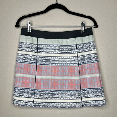 Forever 21 Gray Blue Pink Striped Stretch Cotton Bodycon Mini