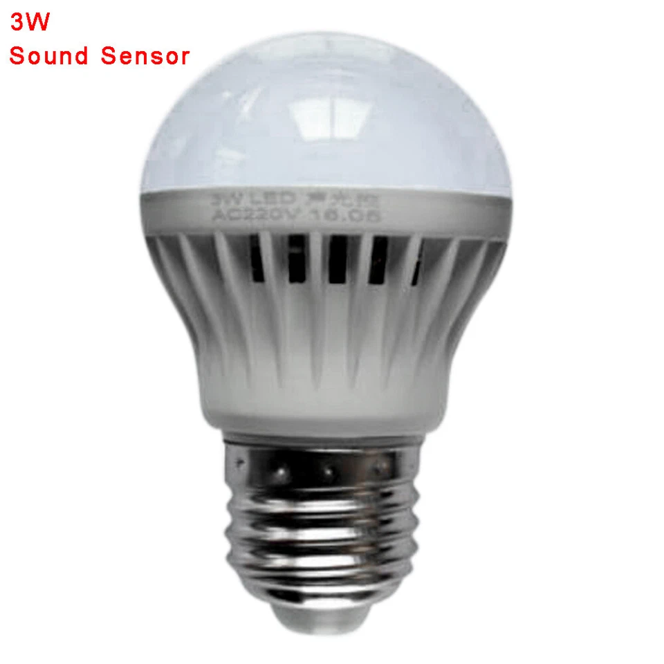 LED Smart Sound PIR Motion Sensor Ball Light Globe Bulb Corridor Lamp  OK - Image 4 of 4