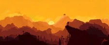 Landscape firewatch video Custom Gaming Mat Desk