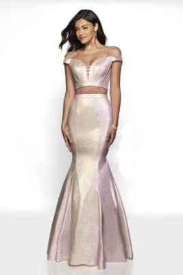 Blush Prom By Alexia Pink Shimmer 2 Piece Gown Size 4 $370