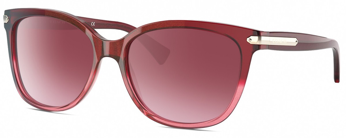 COACH HC8132 Cat Eye Sunglasses Glitter Pink Crystal 