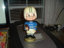 1962 Bobble Head Nodder Dallas Cowboys Gold Base Toes Up Football Nice!