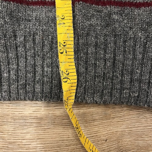 Vintage The Moors Lord Jeff Shetland Wool Striped Gray Sweater Men's XL USA Made - Picture 4 of 5