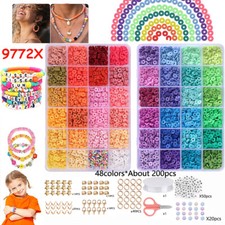 9772 Piece clay bead Jewellery making kit, Polymer Clay Bead Set Jewellery Kit