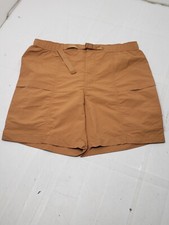 Eddie Bauer Men's Ripstop Tech Pull On Short UPF 50 Adjustable Belt Size Large