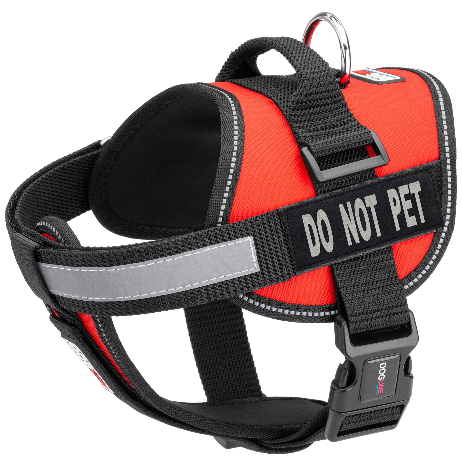 Vest Harness for Dogs and 2 Removable Do Not Pet Patches, Large/28 to 38