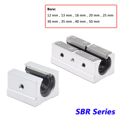 12/20/30/40/50mm Bore Open Linear Motion Ball Bearing Pillow Blocks Slider Units