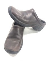 Merrell Womens Encore Nova Clog Shoes Brown Round Toe Air Cushion Slip Ons US