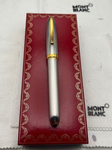 Louis Cartier Gordon Palladium Finished Fountain Pen, 18K M Nib-Exc. Condition