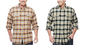 Foundry-men-Big-Tall-Flannel-Work-shirt-LT-2XLT-3XLT-4XLT-2XL-3XL-4XL-5XL-NEW
