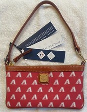 MLB ARIZONA DIAMONDBACKS Dooney & Bourke Coated Canvas Wristlet Clutch - BNWT