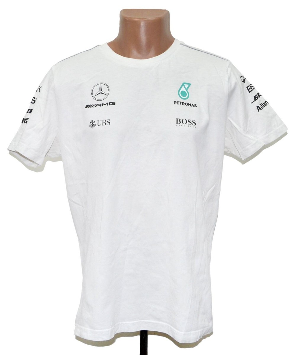 スポーツ選手 L.Hamilton 2014 Mercedes Used Tee FORMULA 1 AMG PETRONAS MERCEDES-BENZ RACING SHIRT HAMILTON