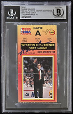 Hakeem Olajuwon Signed 1995 NBA Western Conference 1sr Round Game A Ticket BAS