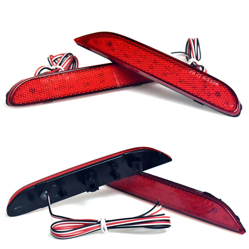 LED Rear Bumper Reflector Fog Brake Turn Indicator Lights For Infiniti Q70L QX56 Foto 3 de 4