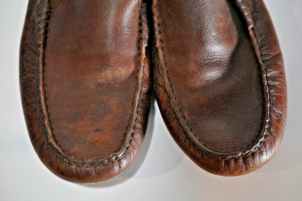 UGG Men\'s‎ Dark Brown Leather Slip-On Loafers 11 UGG Men main image 3
