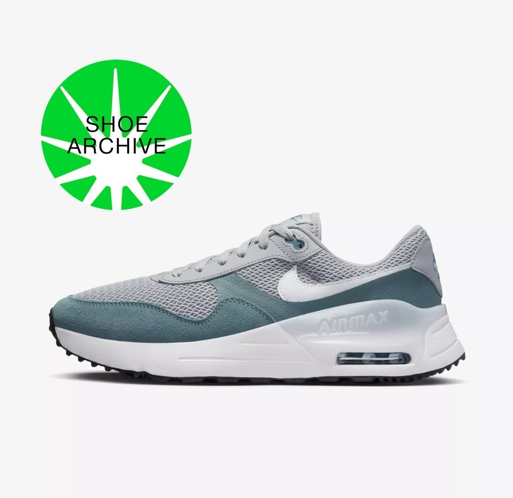 NEW Men's Sizes 8-13 Nike Air Max SYSTM Wolf Grey Aqua Blue DM9537-006