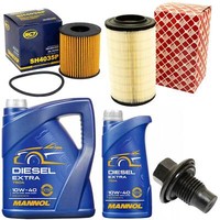 MotoröL Filter Set 10W40 6 Liter + ÖLablassschraube FüR Citroen Jumper Peugeot