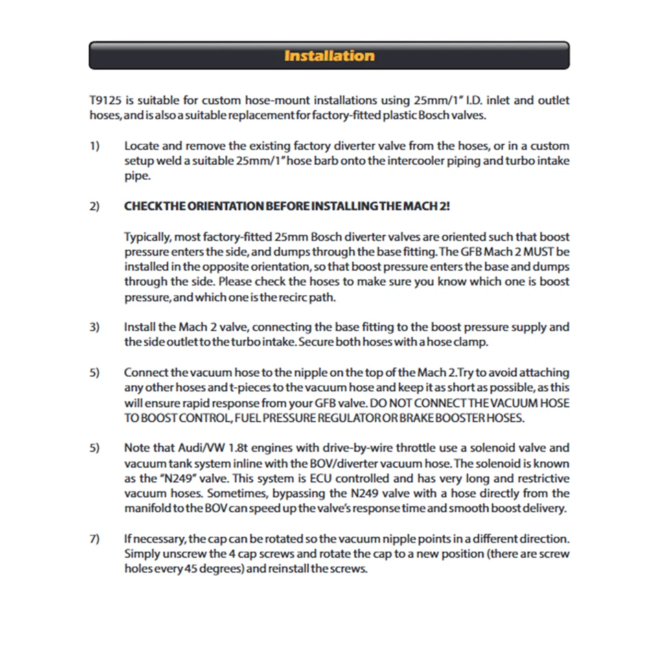 Go Fast Bits Mach 2 TMS Recirculating Diverter Valve For Audi, Mazda, Ford, VW - Image 2 of 4