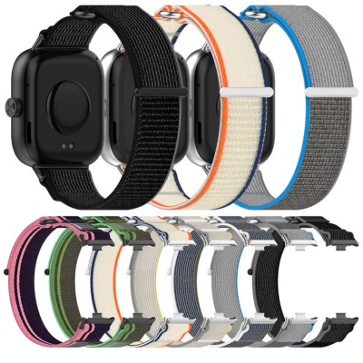 Nylon Braided Weave Strap Loop-back Strap for Mi Band 9 Pro/8 Pro/Redmi Watch4
