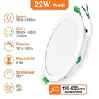 55-205mm LED Einbaustrahler 230V Decken Leuchte Flach Strahler Einbau Spot IP44