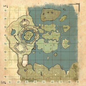 Ark Survival Evolved The Center Map Poster Ebay