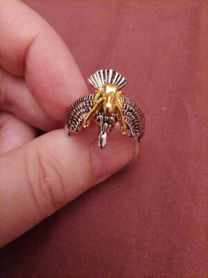 Schöne goldene Damen Reiten auf einem Adler aus unbekanntem Metall UK Q+1/2