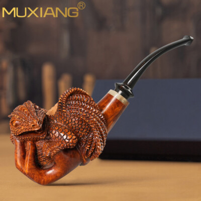 MUXIANG Handarbeit Briar High-end Tabakpfeife Rustikales Freihandpfeife Geraucht