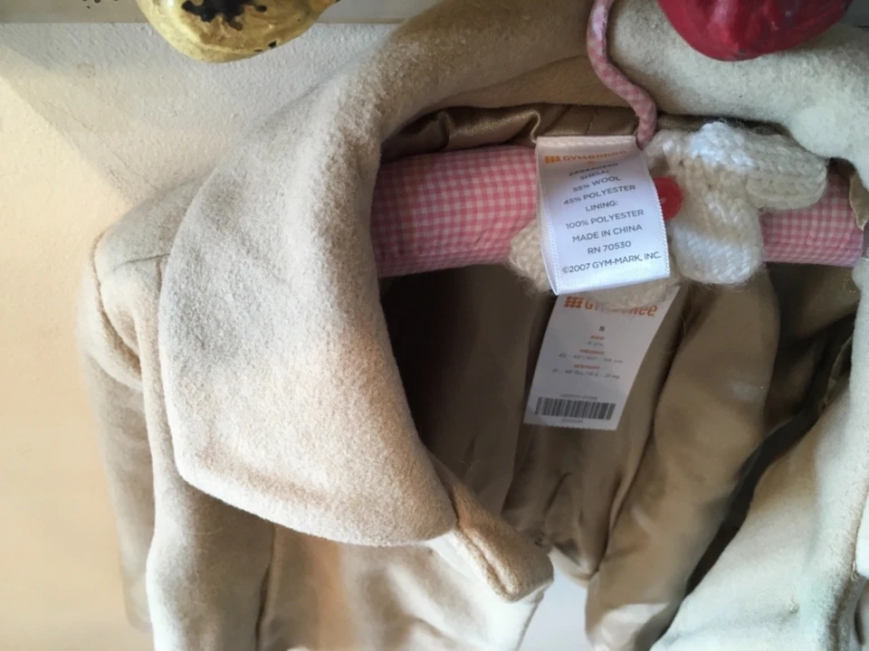 Abrigo/Chaqueta Gymboree Niñas Talla 5 Mezcla Lana Camel Nuevo con Etiquetas $48 Foto 4 de 4