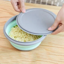 3pcs Outdoor Camping Tableware Set Folding Bowls Fruit Vegetables Salad Bento Bo