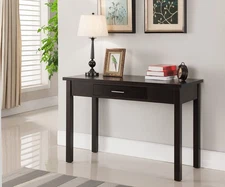 Kings Brand Furnitur Espresso Finish Wood Home & Office Parsons Desk with Drawer