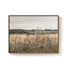 Framed Vintage Landscape Wall Art for Room Decor, Rustic Farmhouse Artwork fo...
