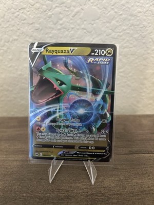Pokémon TCG Rayquaza v Crown Zenith Holo Ultra Rare Card 100/159 NM/M Condition