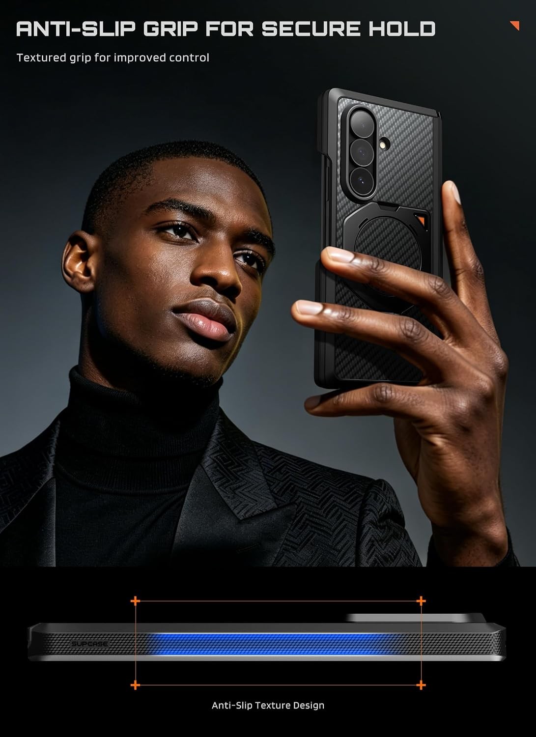 Custodia per Samsung Galaxy Z Fold7 grado militare SUPCASE guscio fibra aramidica foto 6