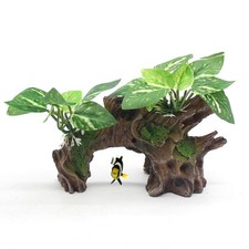 relaqcc Aquarium Decor Ornaments Artifical Driftwood Cave Fish Tank Type-b