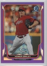 2014 Bowman Chrome Purple Refractor 16/150 Homer Bailey #182 7l6
