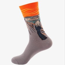 Famous Art Socks Men's  Women's Sizes - Scream / Adult Large