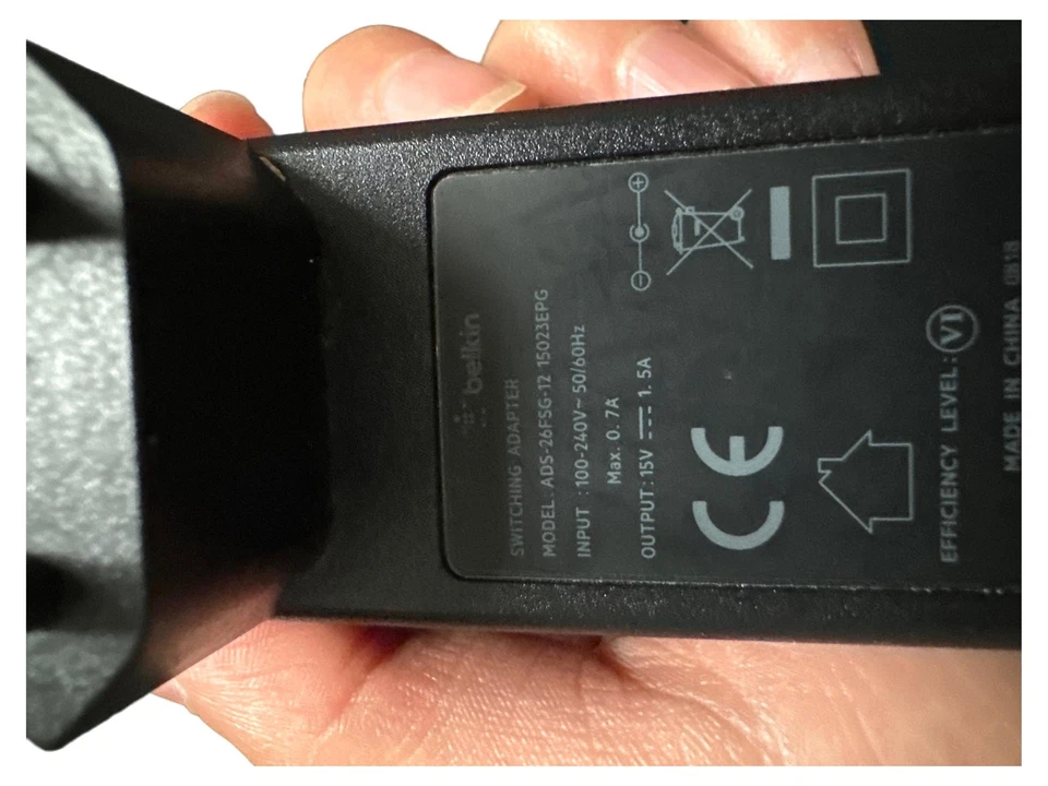 Belkin ADS-26FSG-12 Netzteil Ladegerät Adapter Schwarz - Bild 3 von 4