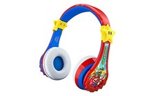Wireless Bluetooth Portable Kids Headphones with Microphone, Volume Super Mario