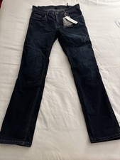 Street  Steel Oakland Jeans Size 34x33 NWT Blue Built In Knee Pads Straight Leg