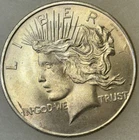 VINTAGE 1 OZ .999 FINE SILVER PEACE DOLLAR STYLE ROUND, BRILLIANT UNCIRCULATED