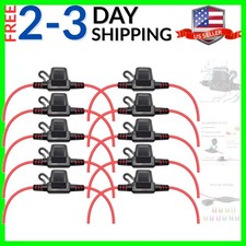 Waterproof Mini Inline Fuse Holder With 16 Gauge AWG Wire 12 Inches Long, Fit...