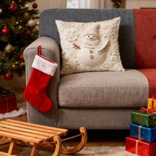 Christmas Themed Cushion Cover, 4pcs Luxury Xmas Style Pillow H OT Cover K3H8