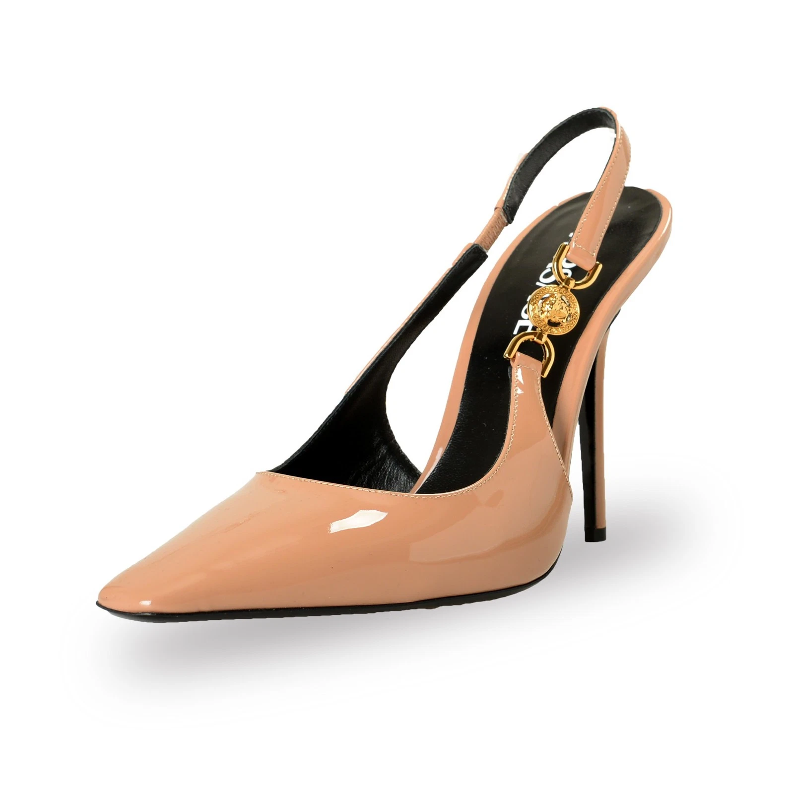 Versace — Versace Women's Patent Leather High Heel Sling Back Pumps Shoes US 9 IT 39
